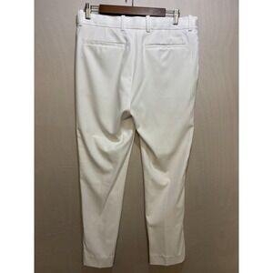 G/Fore Golf Performance Pants Mens White Logo Flat Front Slash Pocket 30/32